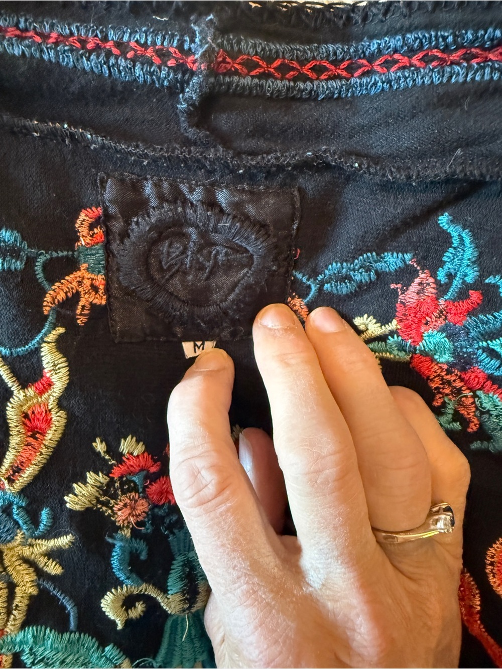 BIYA for Johnny Was brightly colored, embroidered cardigan, duster - Picture 5 of 5